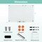 Tempered Glass Whiteboard 36" x 24" Magnetic Frameless Wall-Mount Dry-Erase White